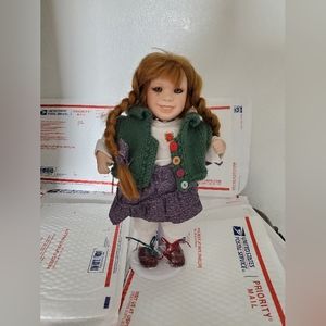 Pippy Longstocking porcelain Cottage Collectible Doll by Ganz